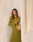 VESTIDO DIANA PISTACHO