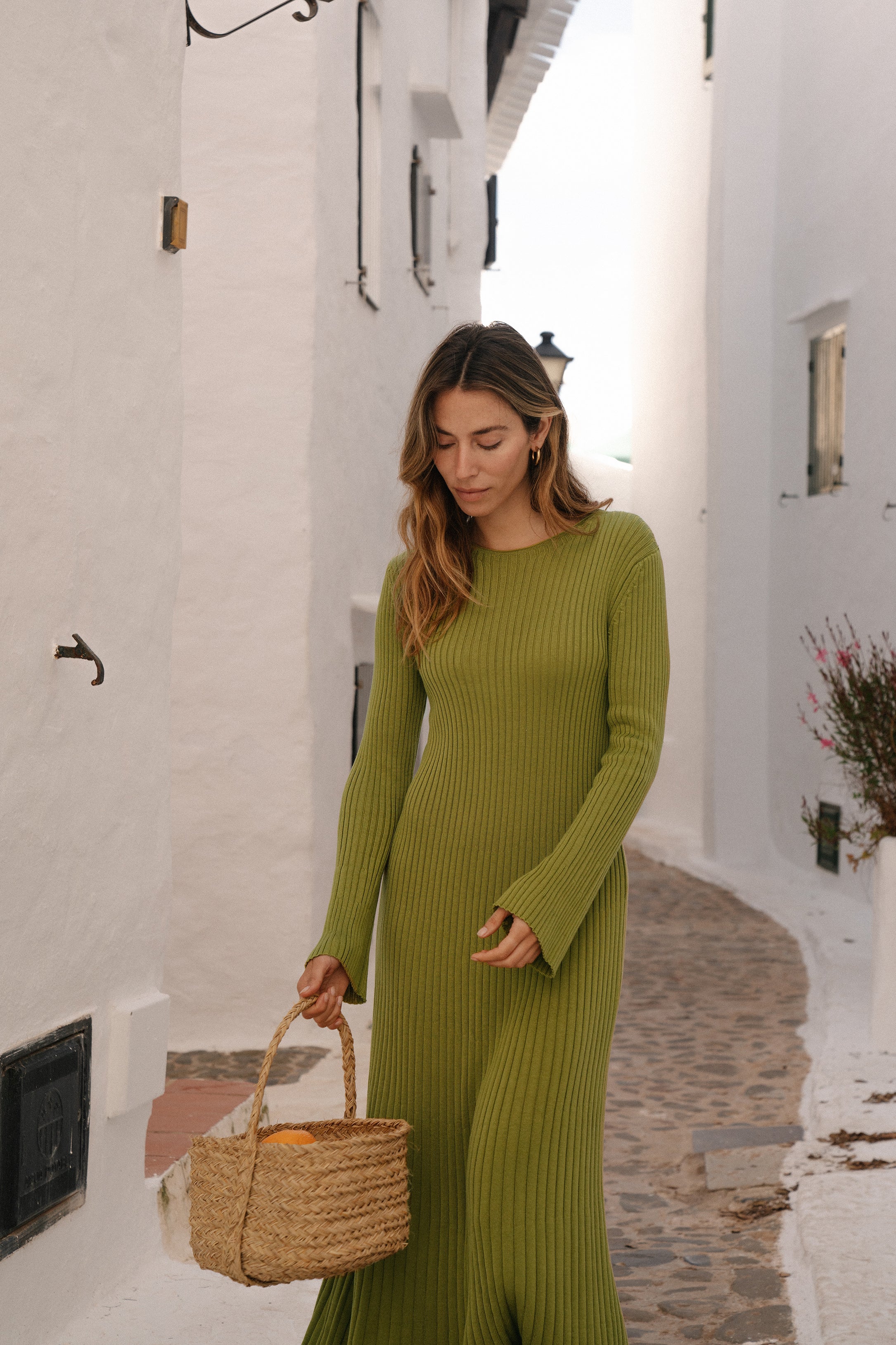 VESTIDO DIANA PISTACHO